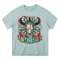 Arona Mom Bull Skull Mother's Day Heavy Core Tee - CowGirlArtShop