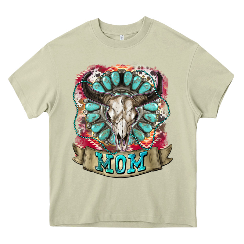 Mom Bull Skull Mother's Day Heavy Core Tee by CowGirlArtShop | Teevron