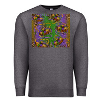 Charcoal Heather mardi gras king cake leopard Premium Sweatshirt - RanaPortraitStore