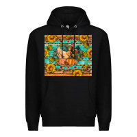 Black Fall coop animals pumpkin Premium Hoodie - Artiststas