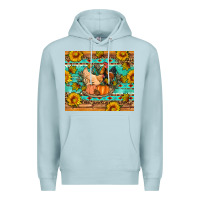 Blue Mist Fall coop animals pumpkin Premium Hoodie - Artiststas