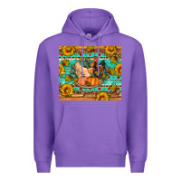 Purple Fall coop animals pumpkin Premium Hoodie - Artiststas