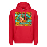 Red Fall coop animals pumpkin Premium Hoodie - Artiststas