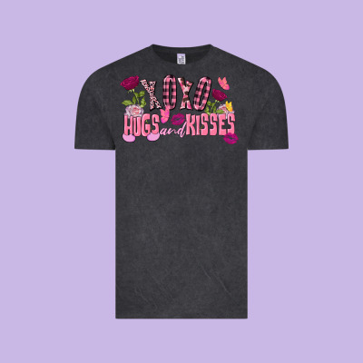 Xoxo Hugs And Kisses Valentine's Day Vintage Tee Designed By Fadigitalartstudio