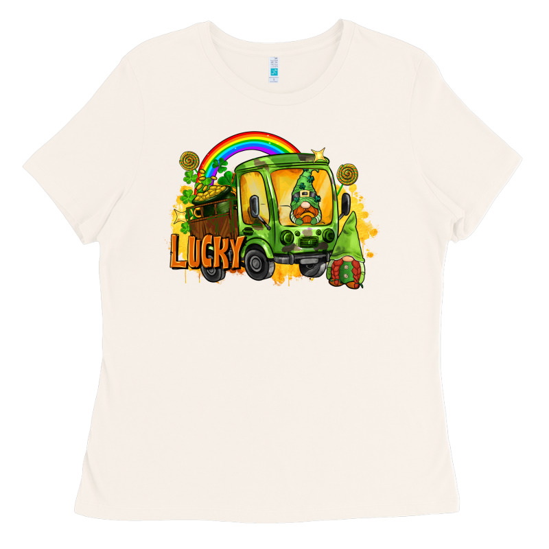 Lucky Gnomes Truck St. Patrick's Day Ladies Tee by FaDigitalArtStudio | Teevron
