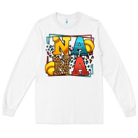 White Softball nana leopard frame Long Sleeve Tee - LillyAllenDesigns