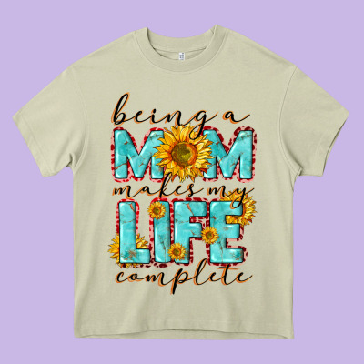 Being A Mom Makes My Life Complete Mother's Day Heavy Core Tee Designed By Cowgirlartshop