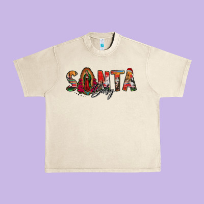 Santa Baby Lady Of Guadalupe Urban Heavy Tee Designed By Jasminsmagicworld