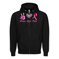 Black peace love cure Zipper Hoodie - JahusDesignShop