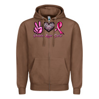 Chestnut peace love cure Zipper Hoodie - JahusDesignShop