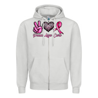 Dove Grey peace love cure Zipper Hoodie - JahusDesignShop