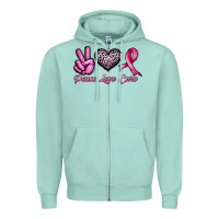 Seafoam peace love cure Zipper Hoodie - JahusDesignShop