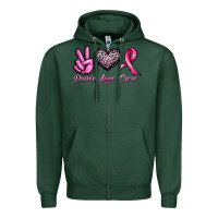 Sports Green peace love cure Zipper Hoodie - JahusDesignShop