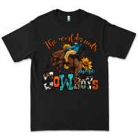Black the world needs more cowboys Premium Tee - OliviaCreatesArt