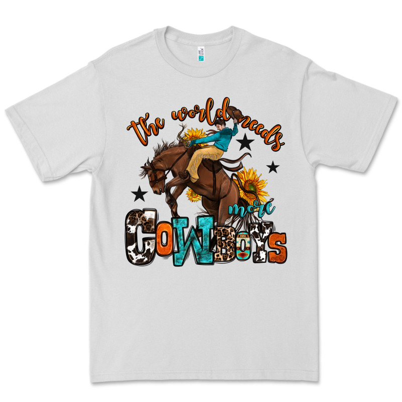 The World Needs More Cowboys Premium Tee by OliviaCreatesArt | Teevron