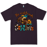 Plum the world needs more cowboys Premium Tee - OliviaCreatesArt