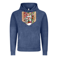 Vintage Denim Christmas Pocket Vintage Hoodie - CowhideDigitalArt
