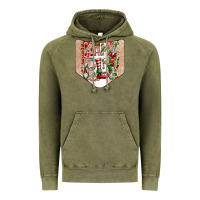 Vintage Olive Christmas Pocket Vintage Hoodie - CowhideDigitalArt