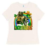 Bone luckysaurus St. Patricks Day Ladies Tee - FaDigitalArtStudio