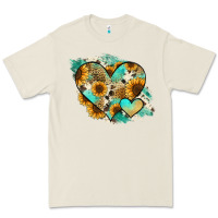 Bone Leopard Sunflower Cowhide Glitter Heart Premium Tee - RanaPortraitStore