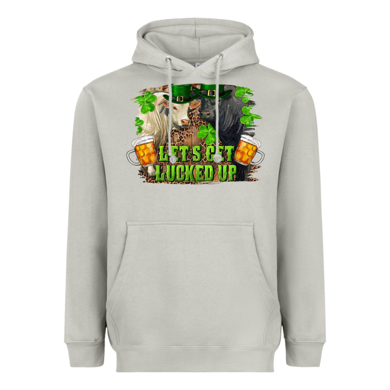 Let's Get Lucked Up Charolais And Black Angus Bull Heavyweight Hoodie by RanaPortraitStore | Teevron