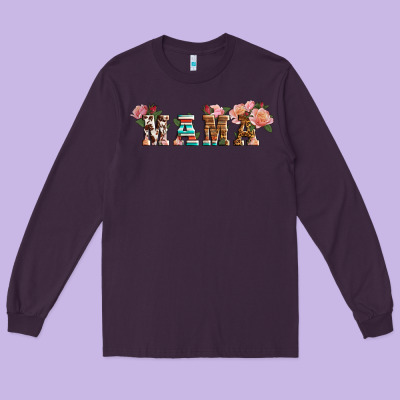 Western Mama Pink Roses Mother's Day Long Sleeve Tee Designed By Lillyallendesigns