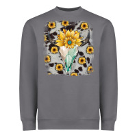 Storm cowhide sunflower gemstone bull skull Heavyweight Sweatshirt - JahusDesignShop