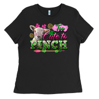 Black too cute to pinch Ladies Tee - FaDigitalArtStudio