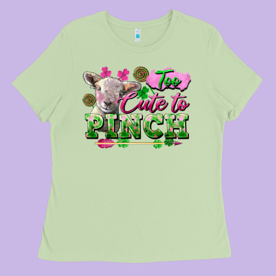 Too Cute To Pinch Ladies Tee Designed By Fadigitalartstudio