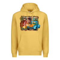 Antique Gold Farm Life Fall Barn And Truck Premium Hoodie - Artiststas