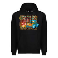 Black Farm Life Fall Barn And Truck Premium Hoodie - Artiststas