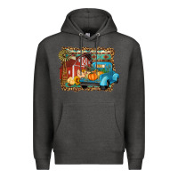 Charcoal Heather Farm Life Fall Barn And Truck Premium Hoodie - Artiststas