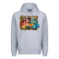 Heather Grey Farm Life Fall Barn And Truck Premium Hoodie - Artiststas