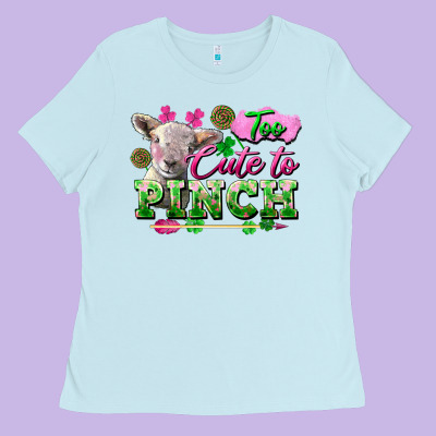 Too Cute To Pinch Ladies Tee Designed By Fadigitalartstudio