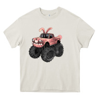 Cream Easter monster truck Easter Day Heavy Core Tee - HowdyJamesFarm