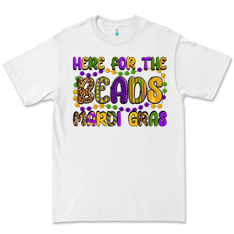 Here For The Beads Mardi Gras Premium Tee by OliviaCreatesArt | Teevron