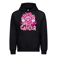 Black hey cancer smiley face breast cancer Urban Hoodie - RanaPortraitStore