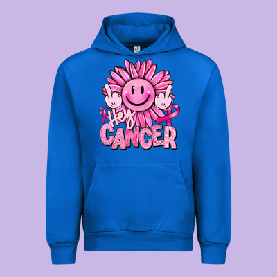 Hey Cancer Smiley Face Breast Cancer Urban Hoodie Designed By Ranaportraitstore