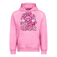 Fuchsia Pink hey cancer smiley face breast cancer Urban Hoodie - RanaPortraitStore