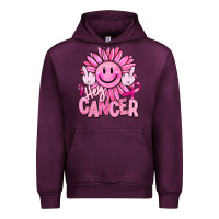 Mauve Wine hey cancer smiley face breast cancer Urban Hoodie - RanaPortraitStore