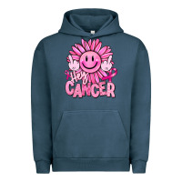Pigment Midnight Navy hey cancer smiley face breast cancer Urban Hoodie - RanaPortraitStore