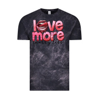 Cloud Black love more worry less Vintage Tee - FaDigitalArtStudio