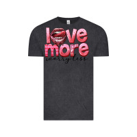 Vintage Black love more worry less Vintage Tee - FaDigitalArtStudio