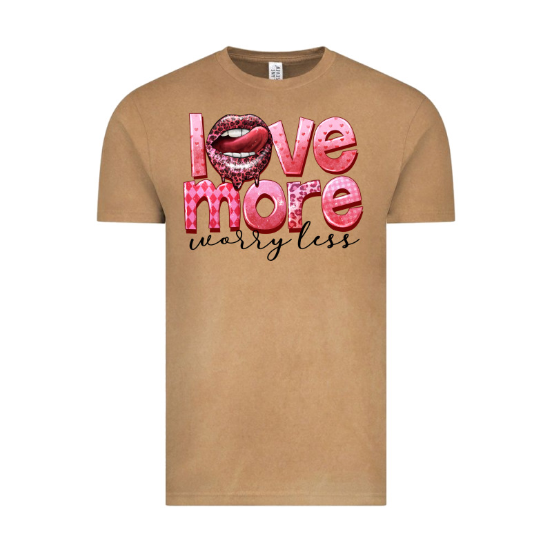 Love More Worry Less Vintage Tee by FaDigitalArtStudio | Teevron