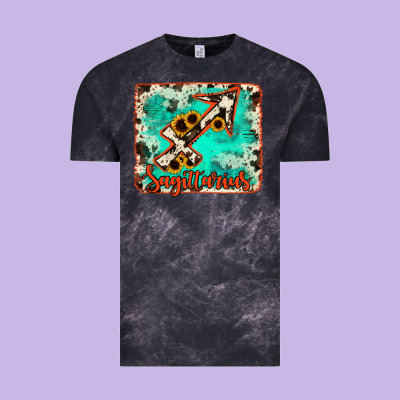 Sagittarius Turquoise Cowhide Vintage Tee Designed By Ranaportraitstore
