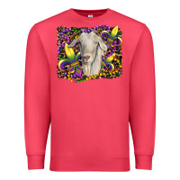 Cardinal mardi gras goat fleur de lis Premium Sweatshirt - RanaPortraitStore