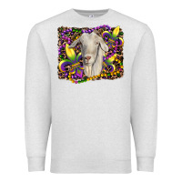 Oatmeal Heather mardi gras goat fleur de lis Premium Sweatshirt - RanaPortraitStore