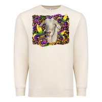 Sandshell mardi gras goat fleur de lis Premium Sweatshirt - RanaPortraitStore