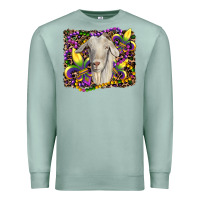 Seafoam mardi gras goat fleur de lis Premium Sweatshirt - RanaPortraitStore