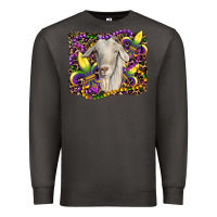 Smoke mardi gras goat fleur de lis Premium Sweatshirt - RanaPortraitStore